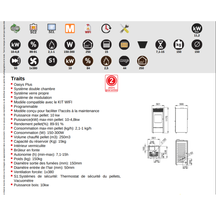 copy of Pellettikamiina - ILMAN SÄHKÖÄ - ILMAINEN 6 kW väri valkoinen