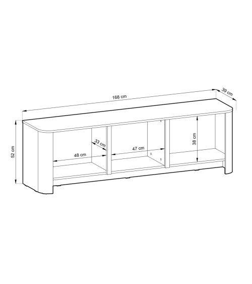 Meuble TV Bari - 168x52x39 cm