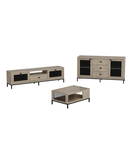 Salon complet ZEUS Modern pin et gris