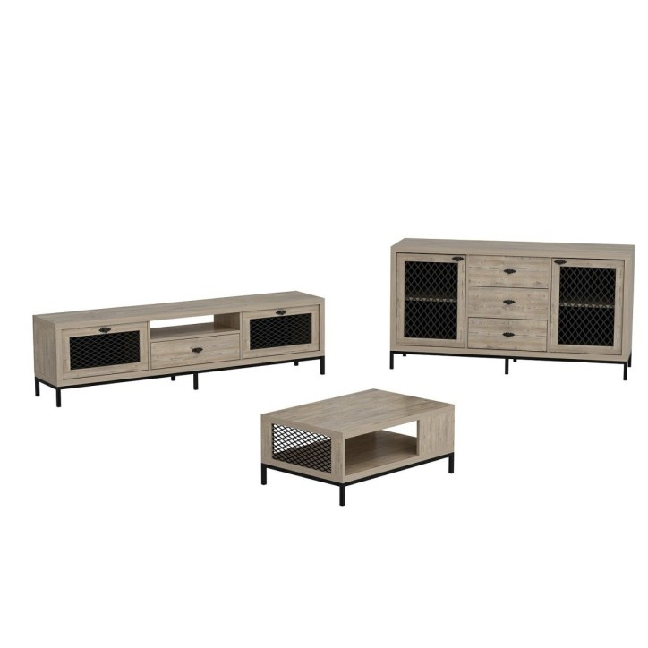 Salon complet ZEUS Modern pin et gris