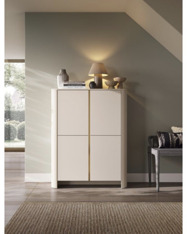 Vitrine Bari cachemire - 103x132x39 cm