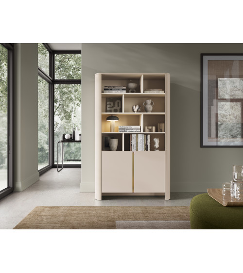 Odense licht eiken, zwart en gehard glas