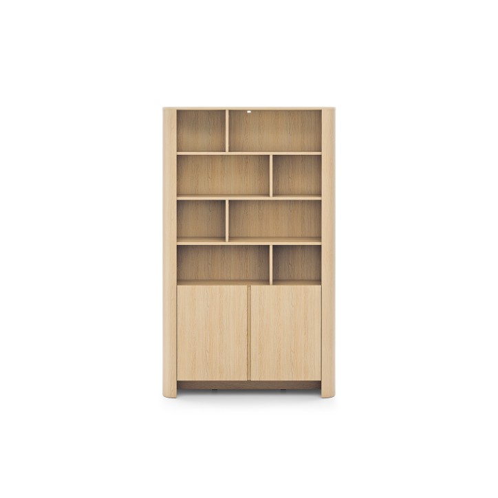 Vitrine Bari chêne - 103x160x39 cm