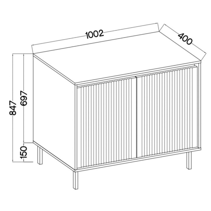 Set Osaka cachemire – Credenza, Mobile TV, Vetrina