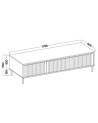 Conjunto Osaka cachemir - Aparador, Mueble de TV, Vitrina