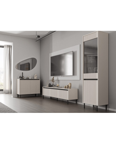 Conjunto Osaka cachemir - Aparador, Mueble de TV, Vitrina