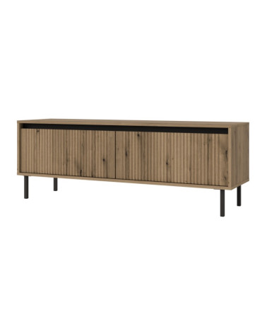 Buffet 3 portes 154 x 40 x 75 cm chêne canadian-blanc artik