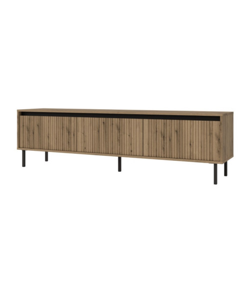 Buffet 3 portes 154 x 40 x 75 cm chêne canadian-blanc artik
