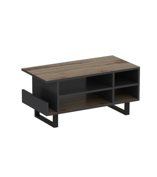 Salon complet Leno chêne clair et gris