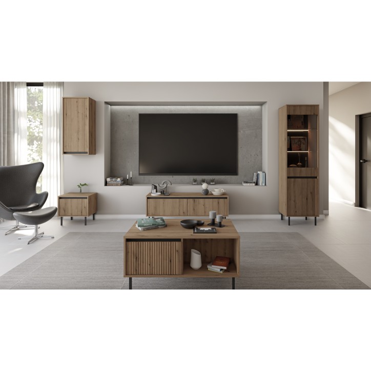 copy of 3-deurs buffetkast 154 x 40 x 75 cm Canadese eik-wit artik