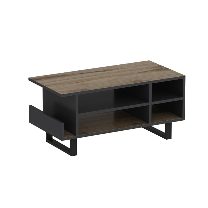 Salon complet Leno chêne clair et gris