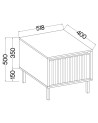 copy of Buffet 3 portes 154 x 40 x 75 cm chêne canadian-blanc artik