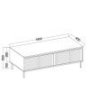 copy of Buffet 3 portes 154 x 40 x 75 cm chêne canadian-blanc artik
