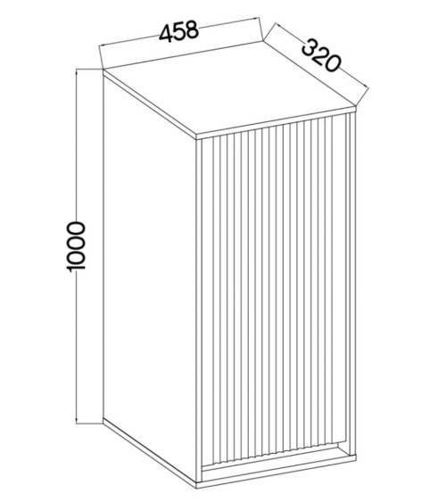 Buffet 3 portes 154 x 40 x 75 cm chêne canadian-blanc artik
