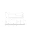 Mueble TV 1 puerta BASIC blanco y cemento 140 cm