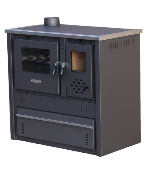 Cuisinière à bois PANONIA anthracite gauche