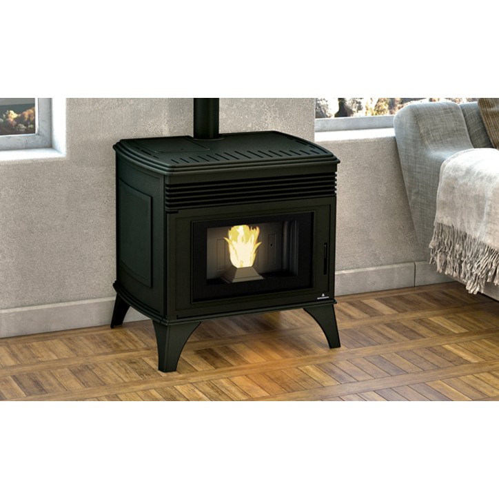 copy of Pelletkachel slim 13 kW zwart glas VERNON