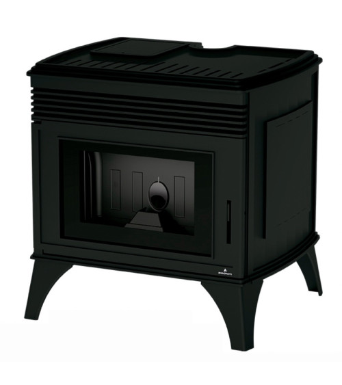 Pelletkachel slim 13 kW VERNON zwart glas Europese productie in onze online shop