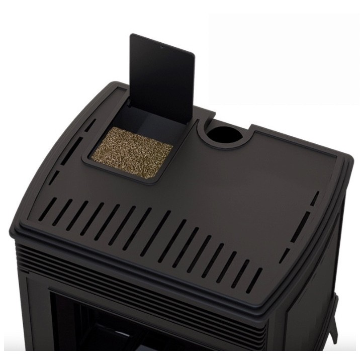 copy of Pellettikamiina slim 13 kW musta lasi VERNON