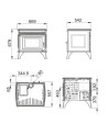copy of Pelletkachel slim 13 kW zwart glas VERNON