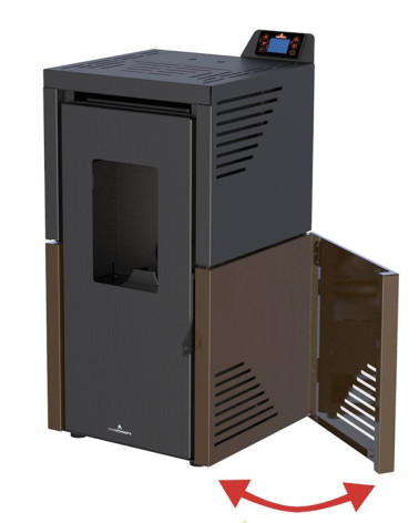 Poêle à Pellet Tina BRONPI 7 kW - Moka