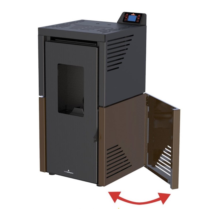 Poêle à Pellet Tina BRONPI 7 kW - Moka