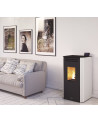 copy of Poêle à pellet canalisable slim 13 kW verre noir VERNON