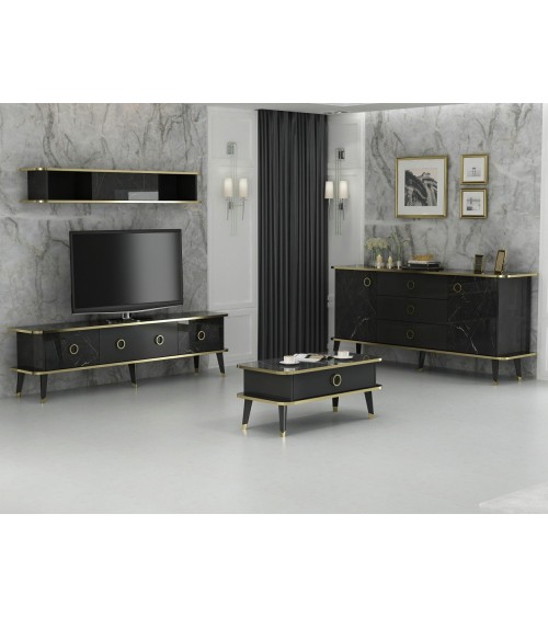 Salon complet Bien marbre noir