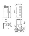 Stufa a pellet Rita Avorio 9kW