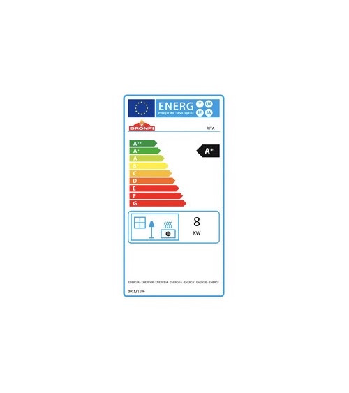 Pelletkachel slim 13 kW VERNON zwart glas Europese productie in onze online shop