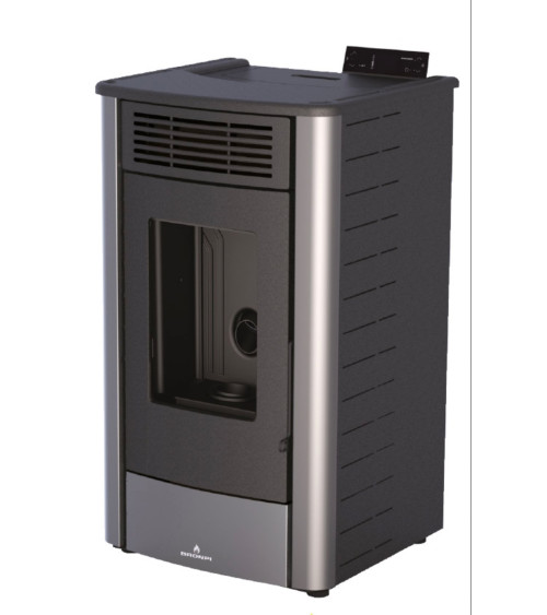Pelletkachel slim 13 kW VERNON zwart glas Europese productie in onze online shop