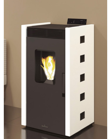 Pelletkachel slim 13 kW VERNON zwart glas Europese productie in onze online shop