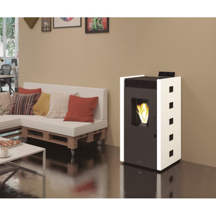 copy of Salamandra a pellets slim 13 kW vidro preto VERNON