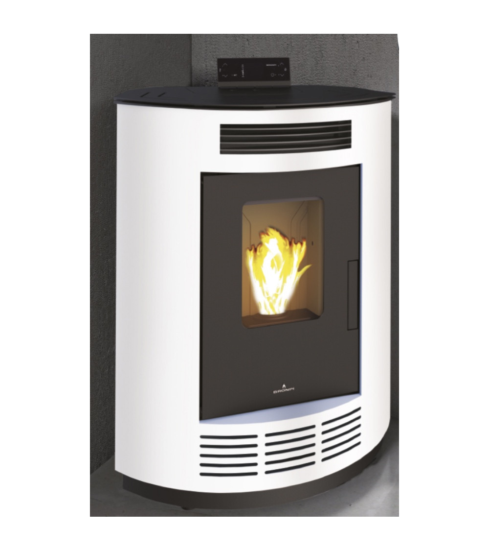 Pelletkachel slim 13 kW VERNON zwart glas Europese productie in onze online shop