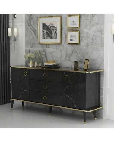 Salon complet Bien marbre noir