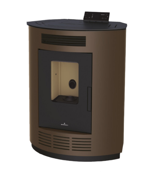 Poêle à pellet/granulés canalisable slim 13 kW verre noir VERNON fabrication européenne sur notre boutique en ligne