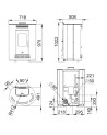 Stufa a pellet Nina Nera da 9 kW