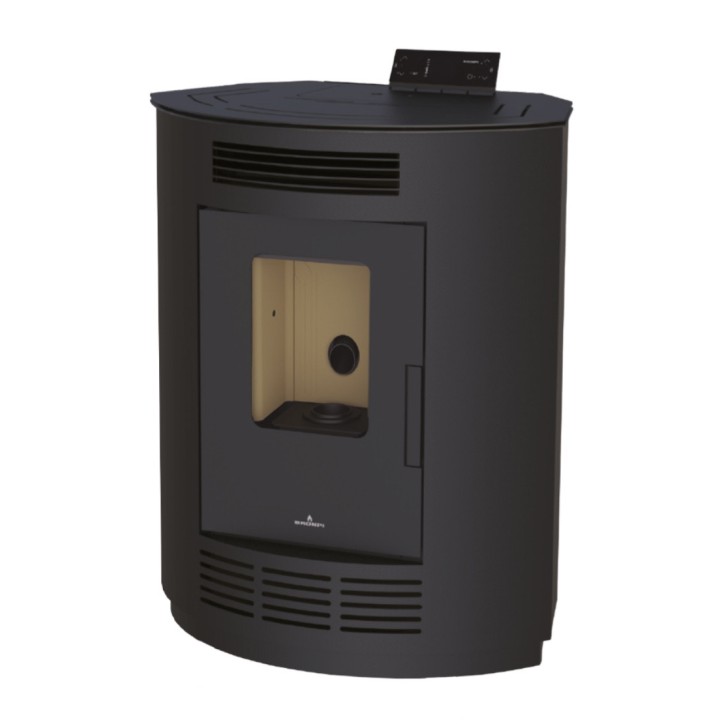 copy of Poêle à pellet canalisable slim 13 kW verre noir VERNON