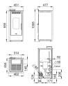 Poêle à pellet BRONPI 9kW - Kira Ivoire