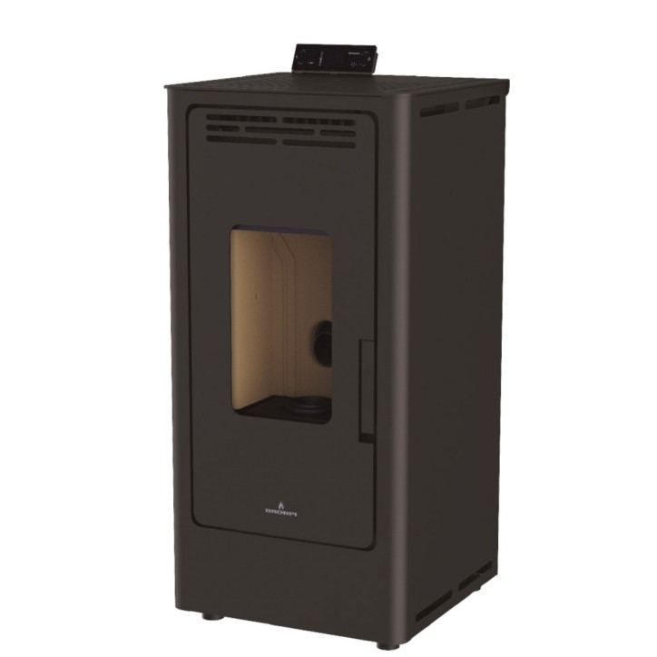 copy of Pellettikamiina slim 13 kW musta lasi VERNON