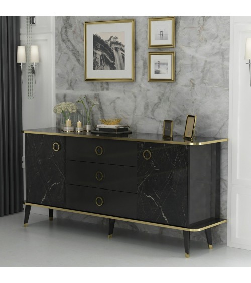 Salon complet Bien marbre noir