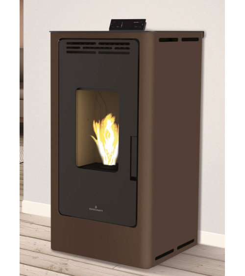 copy of Poêle à pellet canalisable slim 13 kW verre noir VERNON