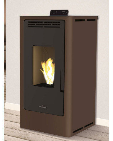 copy of Poêle à pellet canalisable slim 13 kW verre noir VERNON