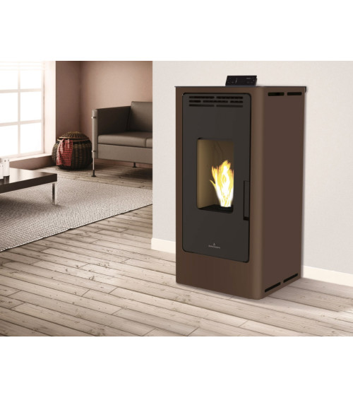 Pellettiliesi slim 13 kW VERNON musta lasi eurooppalainen valmistus verkkokaupassamme