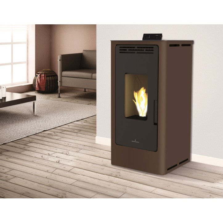 copy of Pellettikamiina slim 13 kW musta lasi VERNON