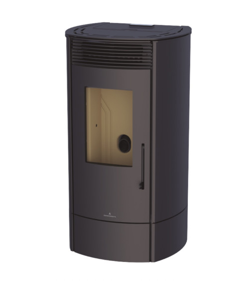 Pelletkachel slim 13 kW VERNON zwart glas Europese productie in onze online shop