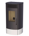 copy of Pelletkachel slim 13 kW zwart glas VERNON