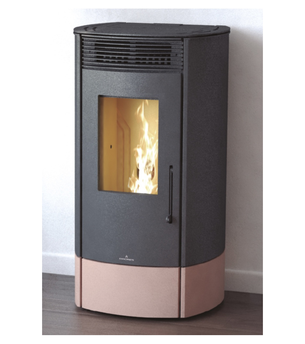 copy of Poêle à pellet canalisable slim 13 kW verre noir VERNON
