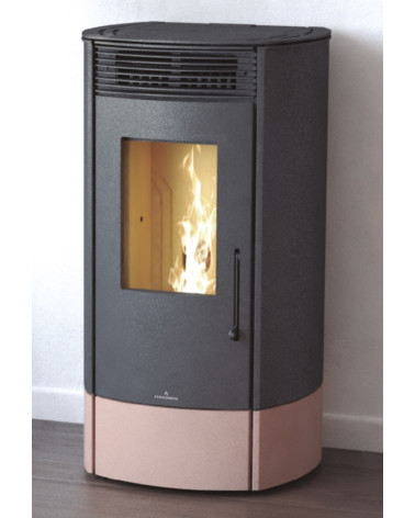 Pelletkachel slim 13 kW VERNON zwart glas Europese productie in onze online shop