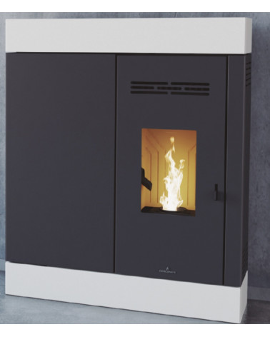 copy of Poêle à pellet canalisable slim 13 kW verre noir VERNON